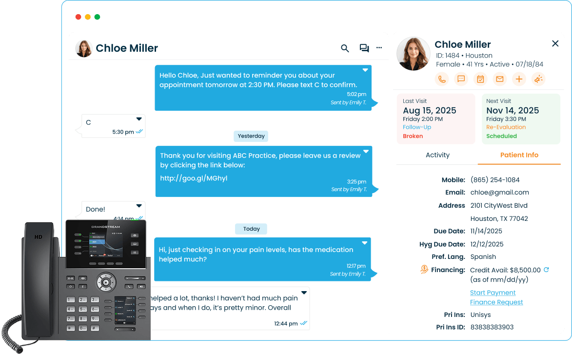All-in-one VoIP phone system to centralize patient communication