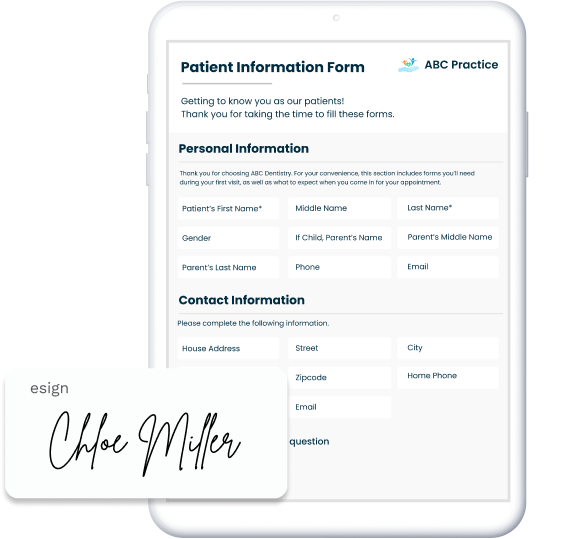 Allow Patients To Fill Out Their Forms Anytime & Anywhere