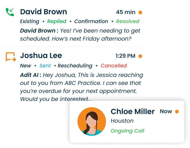 Appointment confirmations, changes, cancellations & reminders