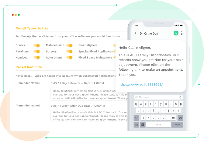 Auto reminders that keep your schedule full