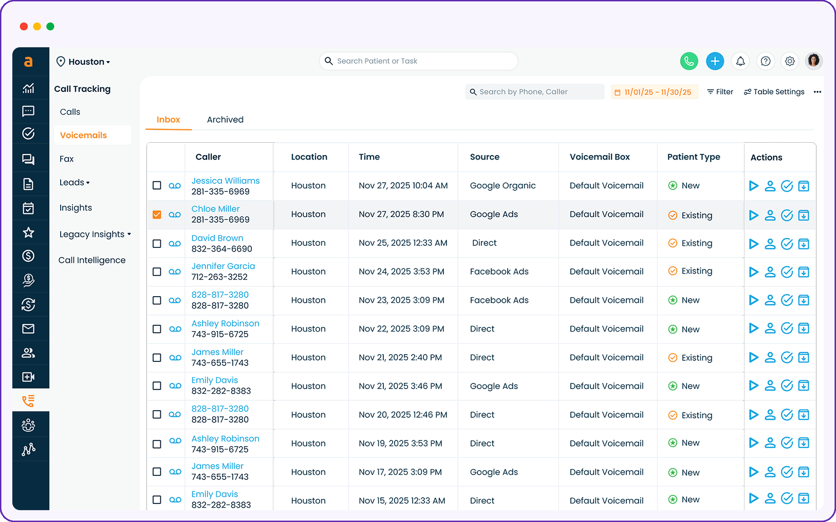 Call Tracking 2.0 - Voicemail summaries, Instant transcripts