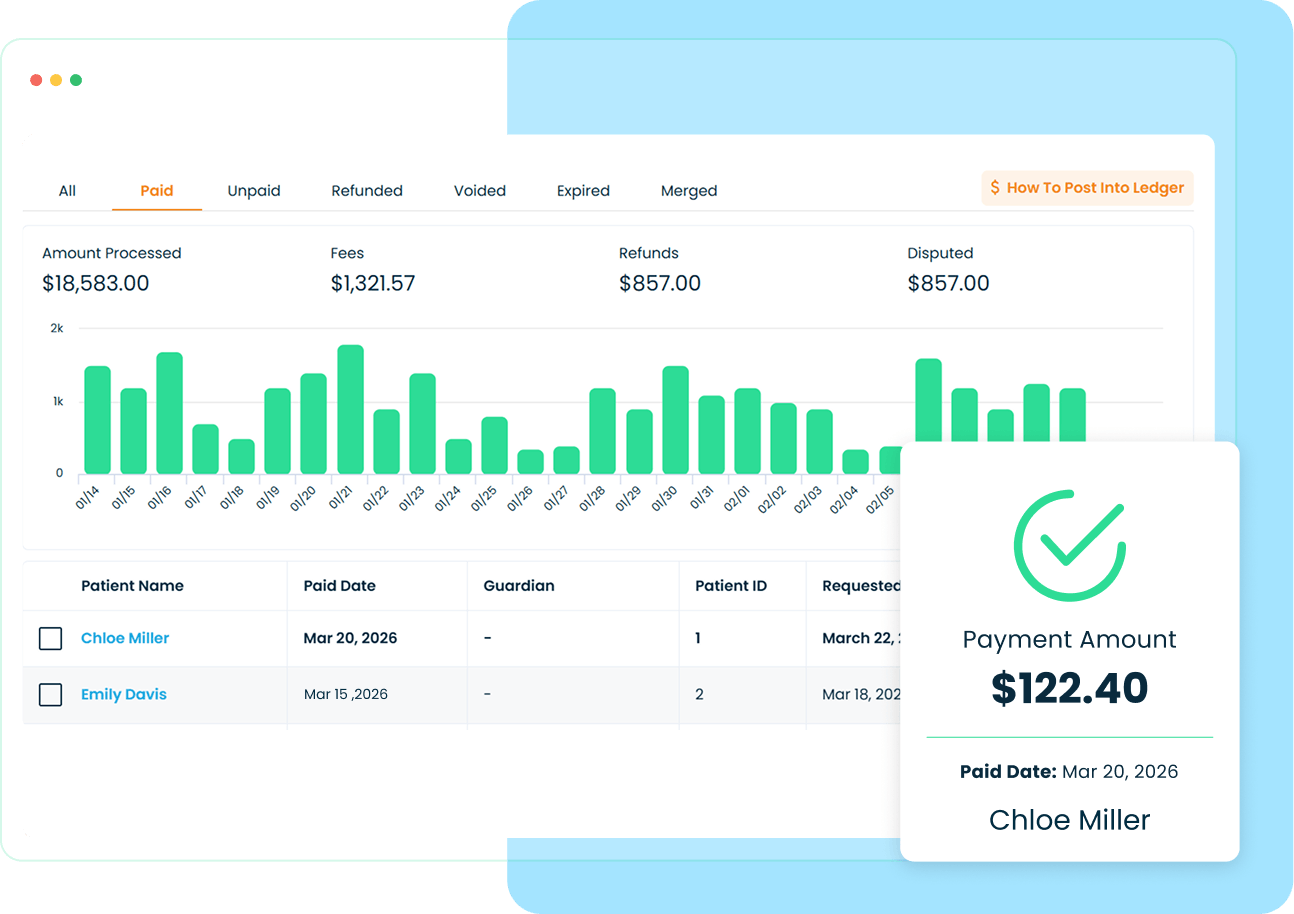 Centralize all of your practice’s financials with Adit billing software