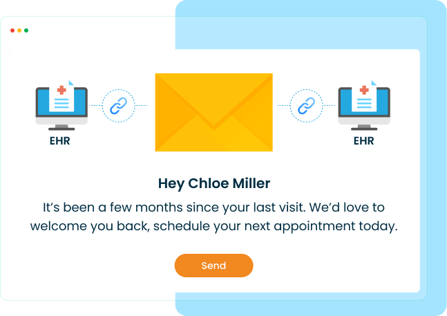 Connect your EHR/PMS and send personalized emails
