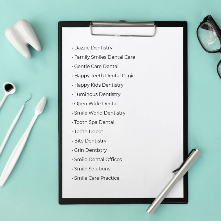 Examples of Dental Names and Ideas for Your New Practice