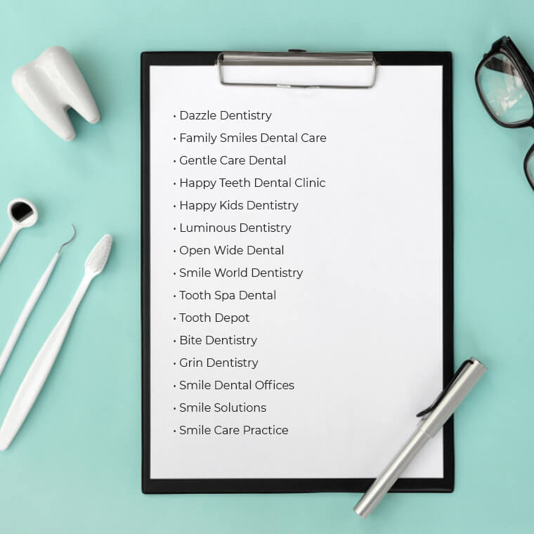 Examples Of Dental Names And Ideas For Your New Practice 