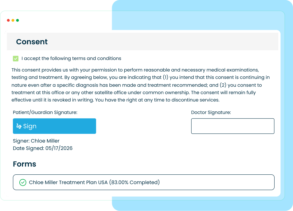 Fast and easy consent form processing