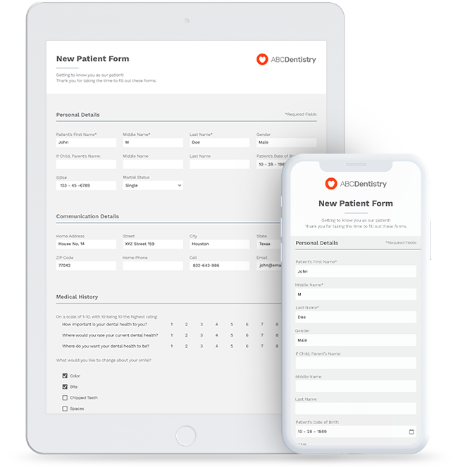 Allow Patients to Fill out the Forms Anytime & Anywhere