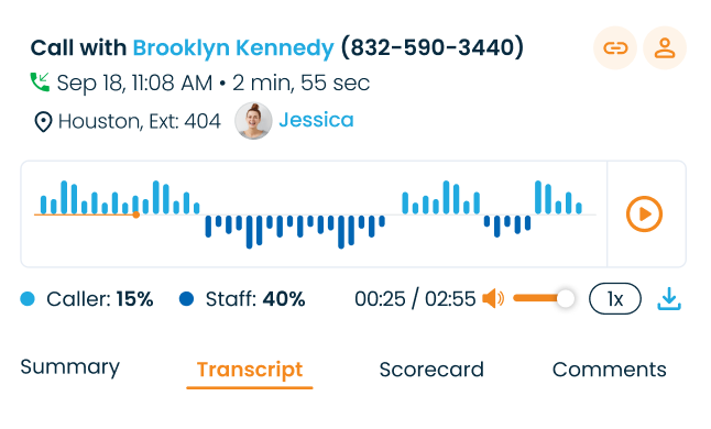 Access full call records