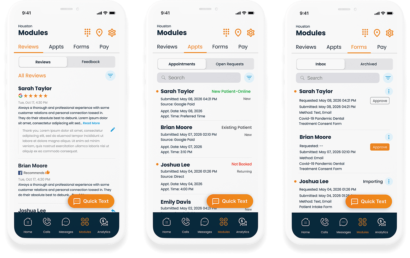 Quick access to patient details