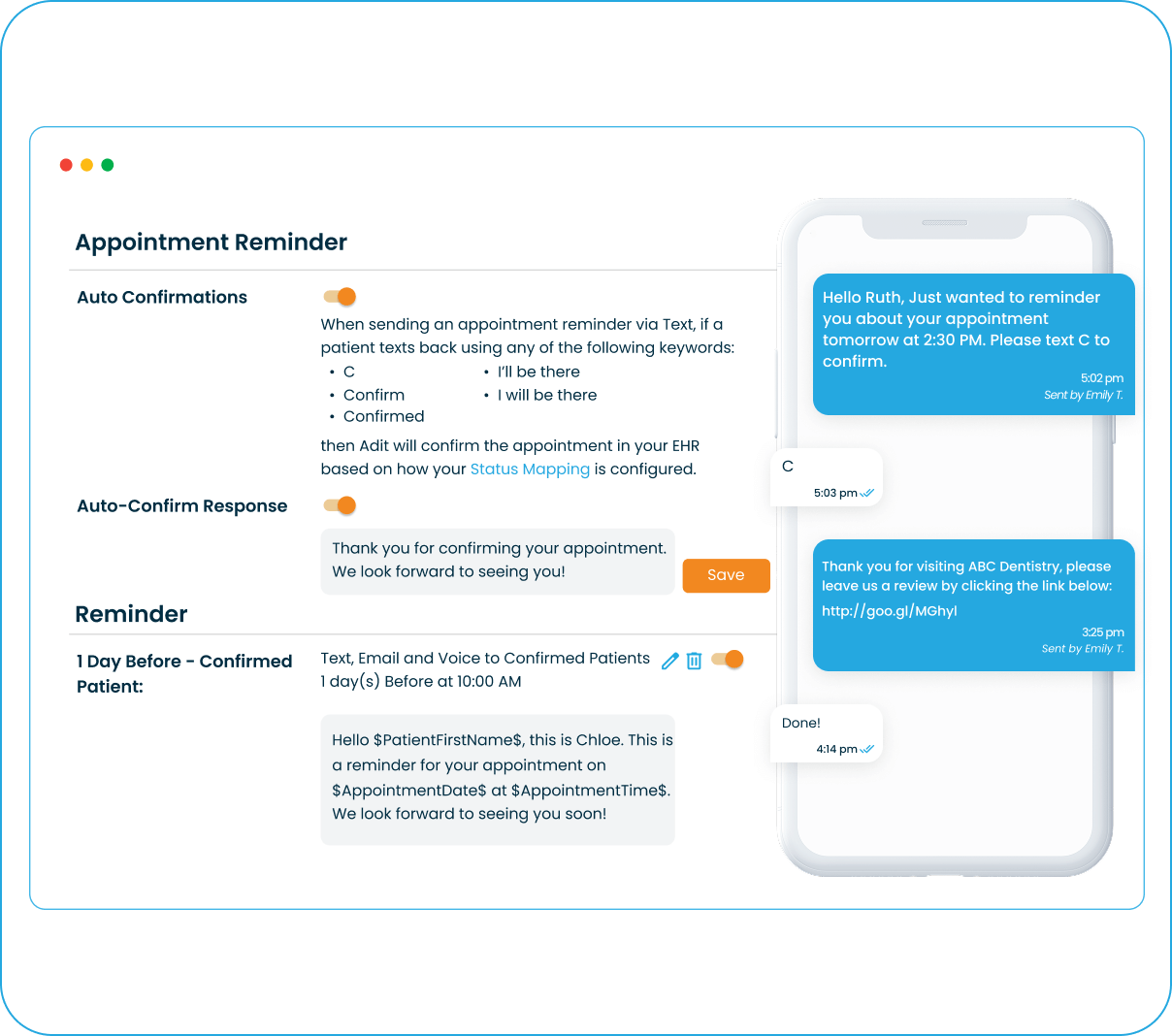 Reduce no-shows with automated reminders