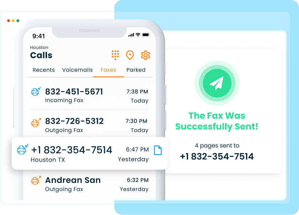 Send and receive faxes electronically