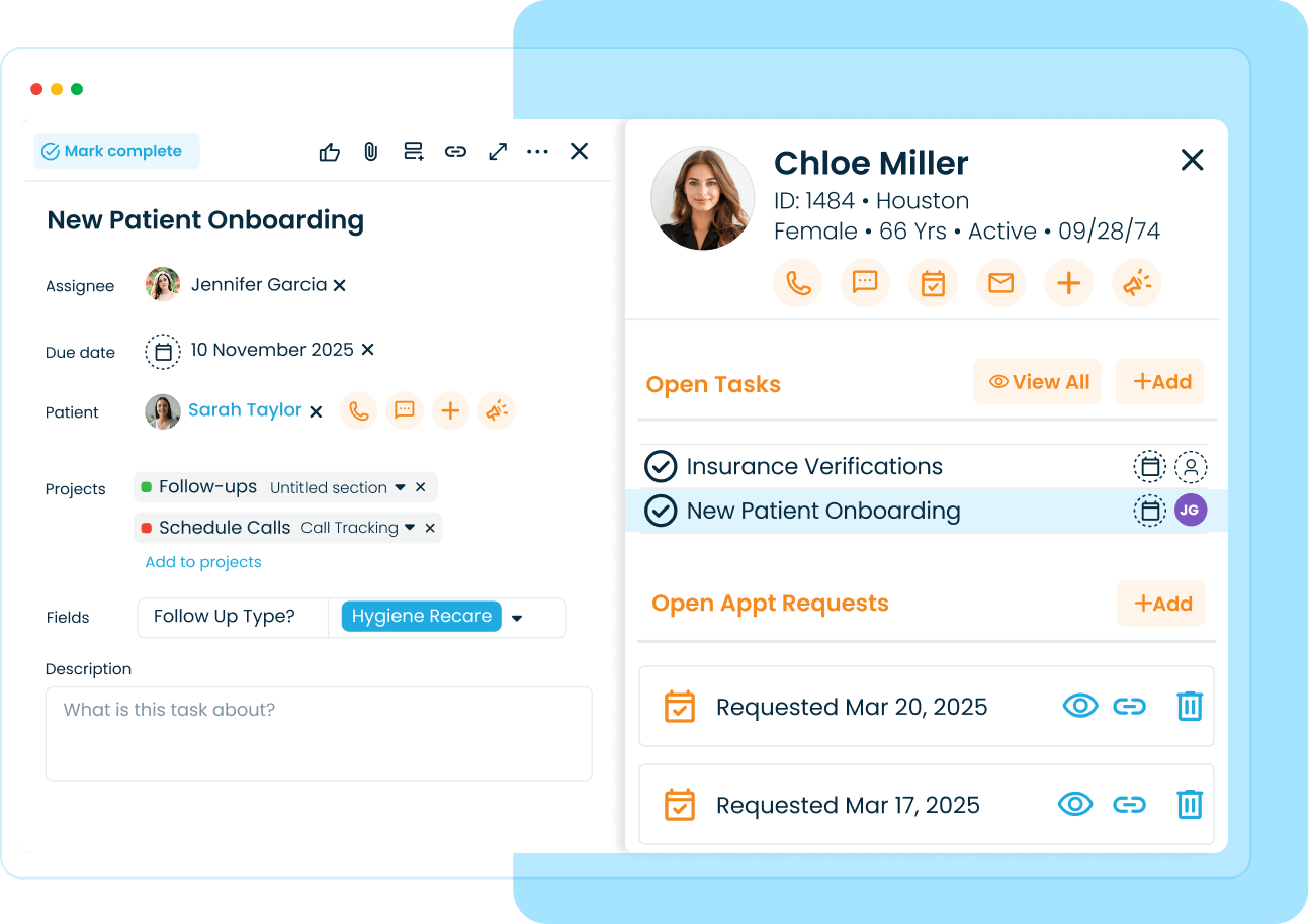 Tasks are patient-centered