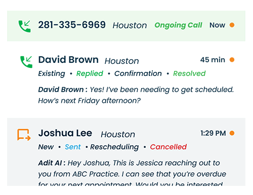 View every call & text conversation live