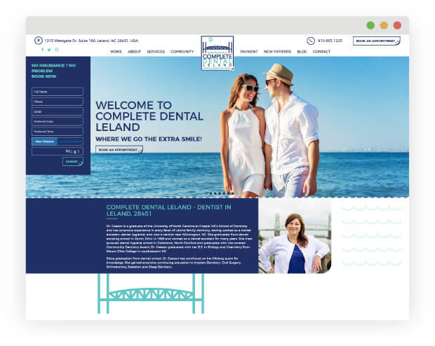 Create a Dental Website with a Clean Design